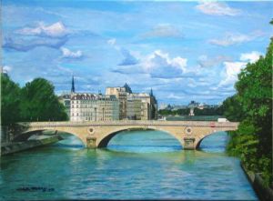 Peinture de Jean-Louis BARTHELEMY: Le Pont Louis-Philippe