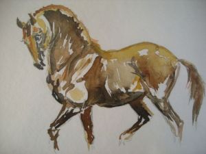 Dessin de orla: cheval iberique