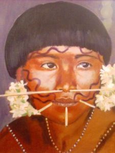Peinture de wonder: indien d'Amazonie