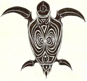 Voir le détail de cette oeuvre: tortue tribale