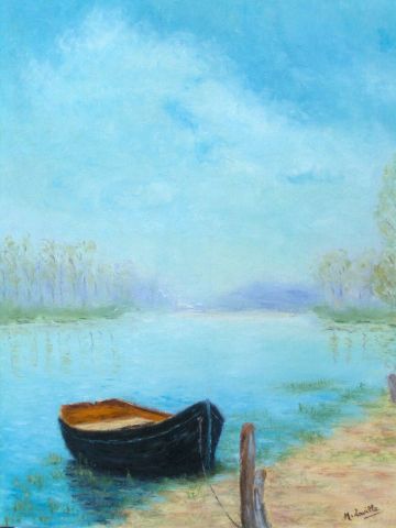 La barque - Peinture - Monique Laville