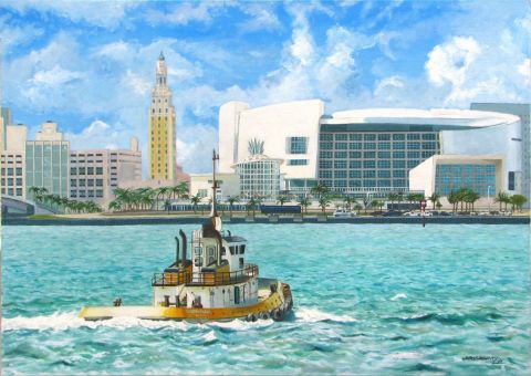L'artiste Jean-Louis BARTHELEMY - American Airlines Arena MIAMI