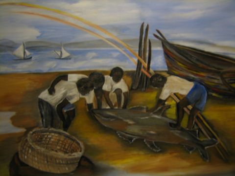 La peche- VENDUE à l'expo LIL'ART - Peinture - acrylamir La peche- VENDUE à l'expo LIL'ART - Peinture - acrylamir