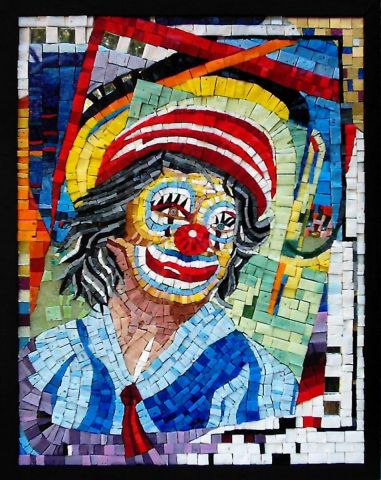 L'artiste richardfreymosaics - le clown triste