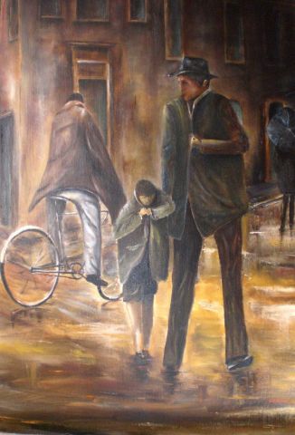 le voleur de bicyclettesfilm de Vittorio de Sica - Peinture - valerio