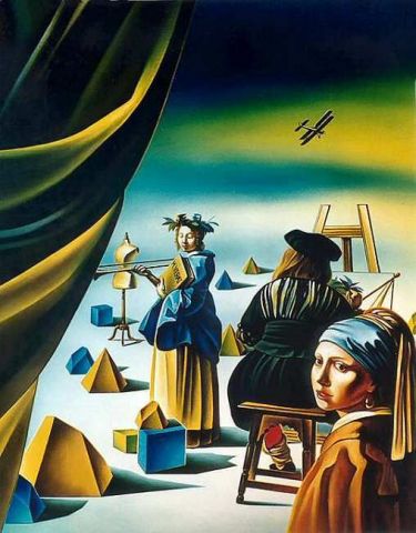 Hommage a Vermeer - Peinture - Marc VERAT Hommage a Vermeer - Peinture - Marc VERAT