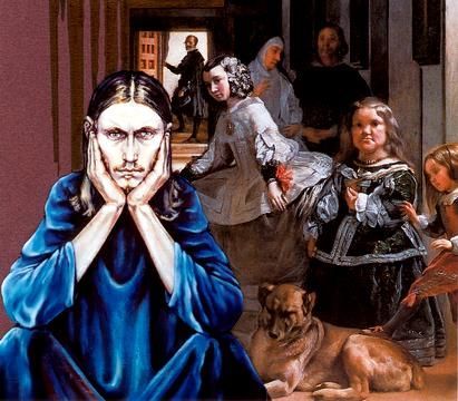 Autoportrait aux Menines - Peinture - Marc VERAT Autoportrait aux Menines - Peinture - Marc VERAT