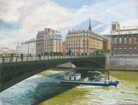 Le Pont d'Arcole - Peinture - Jean-Louis BARTHELEMY