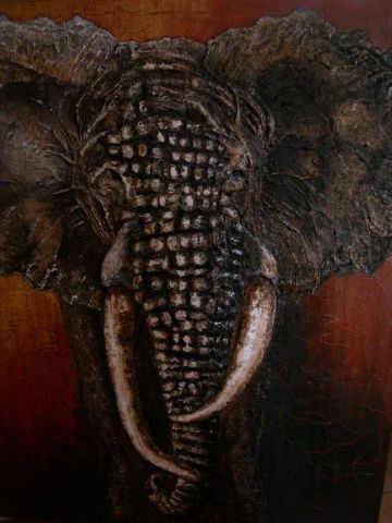 elephant - Peinture - mireille rolin