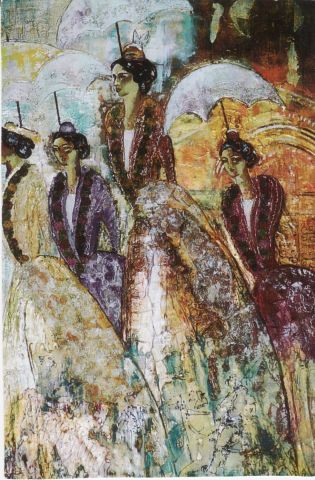 arlesiennes sainte trophime - Peinture - mireille rolin arlesiennes sainte trophime - Peinture - mireille rolin