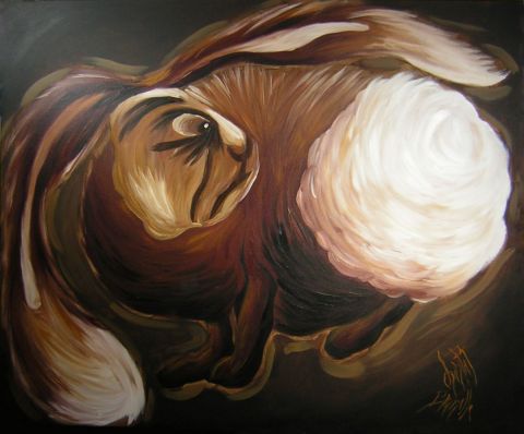 Gros lapin - Peinture - Chantal Brunelle