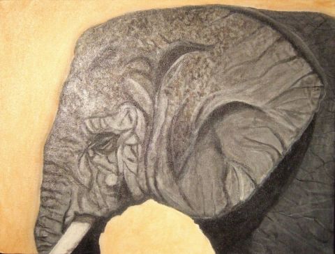 l'elephant - Peinture - Iso