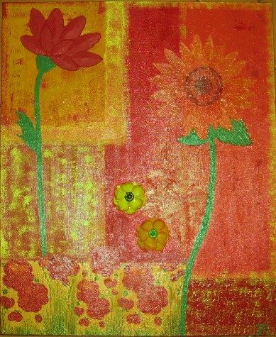 Floraison dete - Peinture - JANINE ROQUESSALANE Floraison dete - Peinture - JANINE ROQUESSALANE
