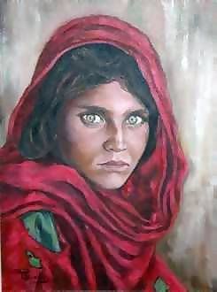 La refugier Afghan - Peinture - Therese Preville