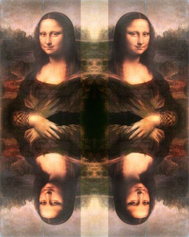 L'artiste Gaspard - Les 4 portraits de Mona Lisa selon mon procede TMD
