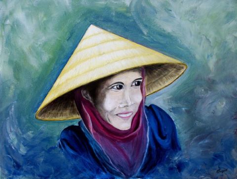 L'artiste Parraud - Vietnamienne au marche