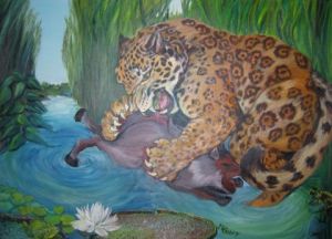Voir cette oeuvre de MLG: Jaguar devorant un pecari