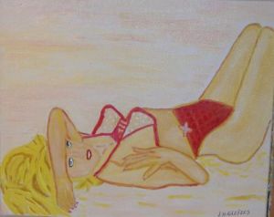 Voir cette oeuvre de 302hubertg:  Blondine sur la plage
