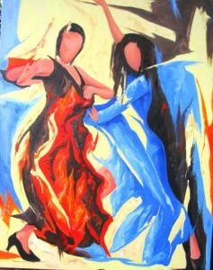 Peinture de Jean-Luc LOPEZ: Flamenco