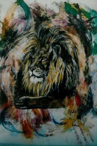 L'artiste Jocelyne Ruchonnet - le roi de la jungle