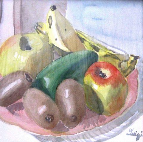 coupelle de fruits - Peinture - Luigina