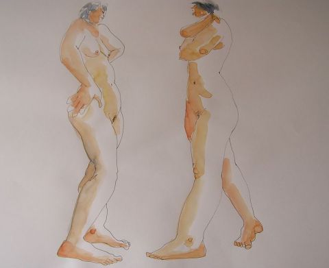 L'artiste Gilles Fabre - 2 nus