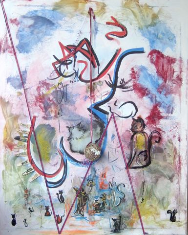 Jazz Cat - Peinture - Florence Bachelier Jazz Cat - Peinture - Florence Bachelier