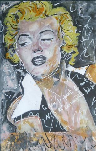 Qui a tue Marilyn  - Peinture - Florence Bachelier Qui a tue Marilyn  - Peinture - Florence Bachelier