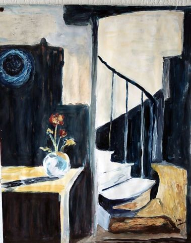 L'artiste tirsata - rose a l'escalier