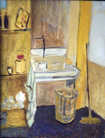 L'artiste tirsata - lavabo d'atelier jaune