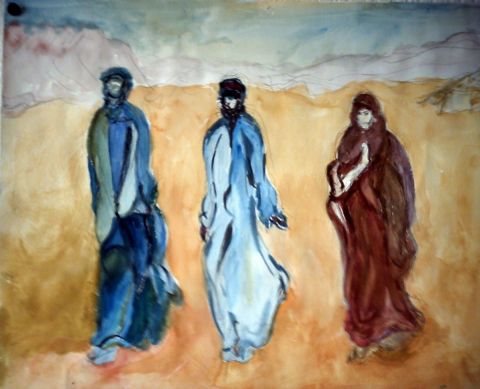 L'artiste tirsata - trois touareg -targuis
