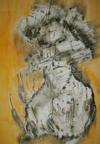 L'artiste Irene Parayos - L'homme au chapeau