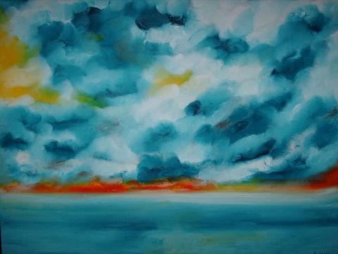 entre mer et nuage - Peinture - vivelsky