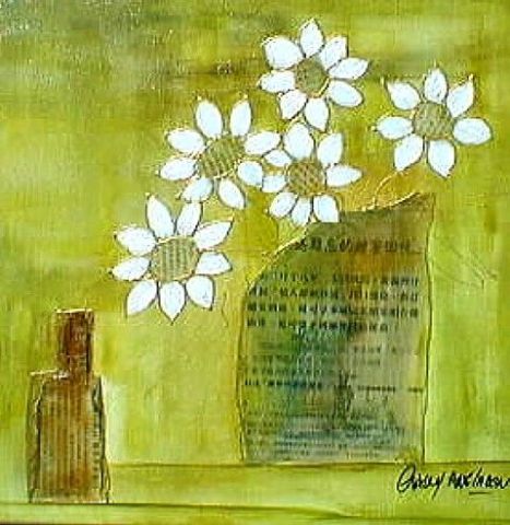bouquet chine - Peinture - cathy angladon