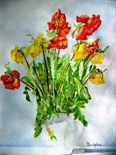 les fleurs  sechees - Peinture - Luigina