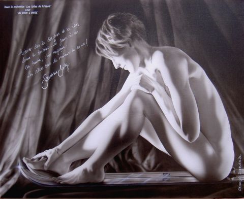 Sandrine BAILLY Championne Olympique biathlon - Peinture - christophe durand Sandrine BAILLY Championne Olympique biathlon - Peinture - christophe durand