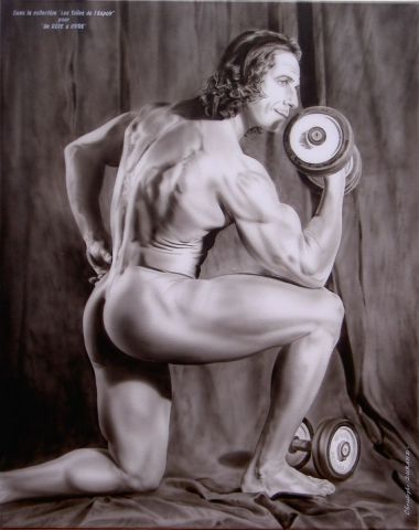Mario BRACO Champion du monde culturisme - Peinture - christophe durand Mario BRACO Champion du monde culturisme - Peinture - christophe durand
