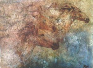 Peinture de fabea: chevaux du sud