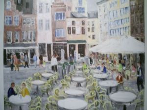 Voir le détail de cette oeuvre: Handschoenmarkt a Anvers