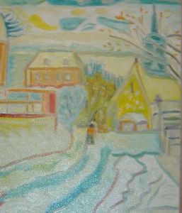 Voir cette oeuvre de 302hubertg: Village normand sous la neige