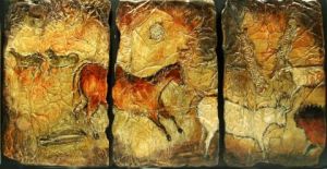Peinture de Denise Faucher: Le cheval chinois