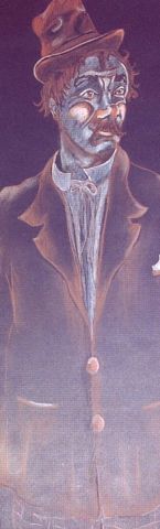 Dessin : Clown songeur - Akila Dessin : Clown songeur - Akila