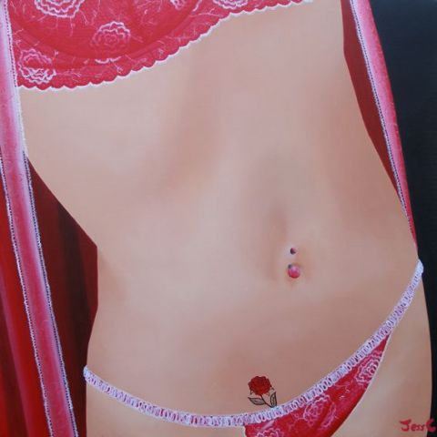 Peinture : Melle Rose - JessC Peinture : Melle Rose - JessC