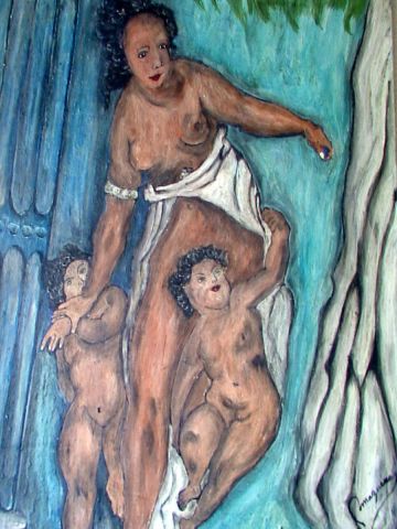 Mére des enfants - Peinture - mazuera Mére des enfants - Peinture - mazuera