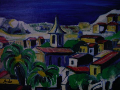 Village de l'Estaque - Peinture - mikoute