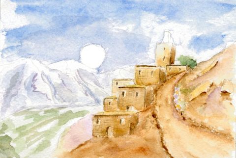 L'artiste Nuit de soleil - village berbere