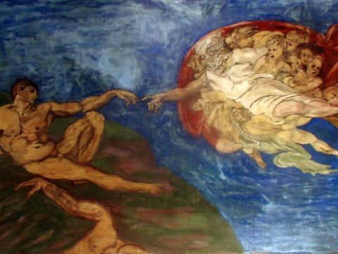 la creation d'adam - Peinture - mazuera la creation d'adam - Peinture - mazuera