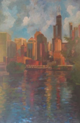 L'artiste Mario BAROCAS - Seart tower in Chicago