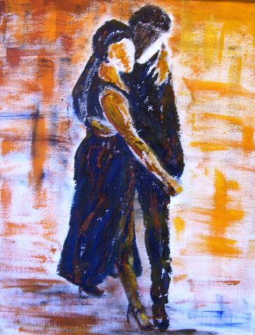 Tango sempre - Peinture - Anne Van der Haegen
