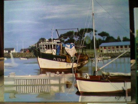 L'artiste huguette belliart - bateau breton